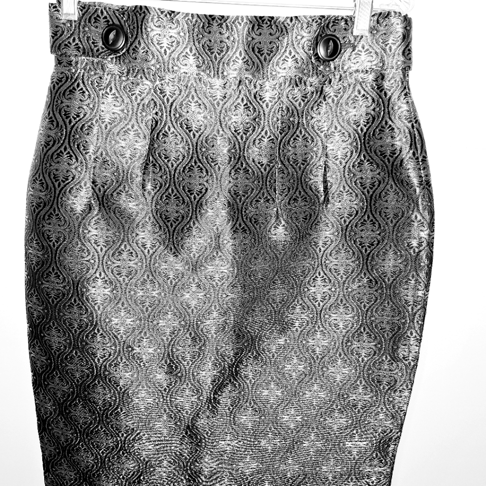 Harolds Brand The Silver Streek Platinum Pencil Skirt Size 6